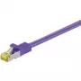 Wentronic cable de red Cat.7 S/FTP, RJ45 a RJ45, 0,25 m, contactos dorados, 10 Gbps, 600 MHz 91573