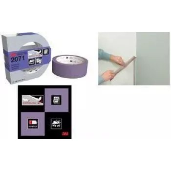 3M Cinta de enmascarar Painter's 2071, 36 mm x 50 m, violeta, bordes nítidos, para superficies delicadas PT207136