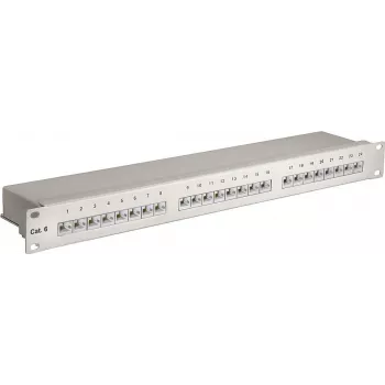 Wentronic Goobay Panel de parcheo CAT 6 24 puertos STP, 19
