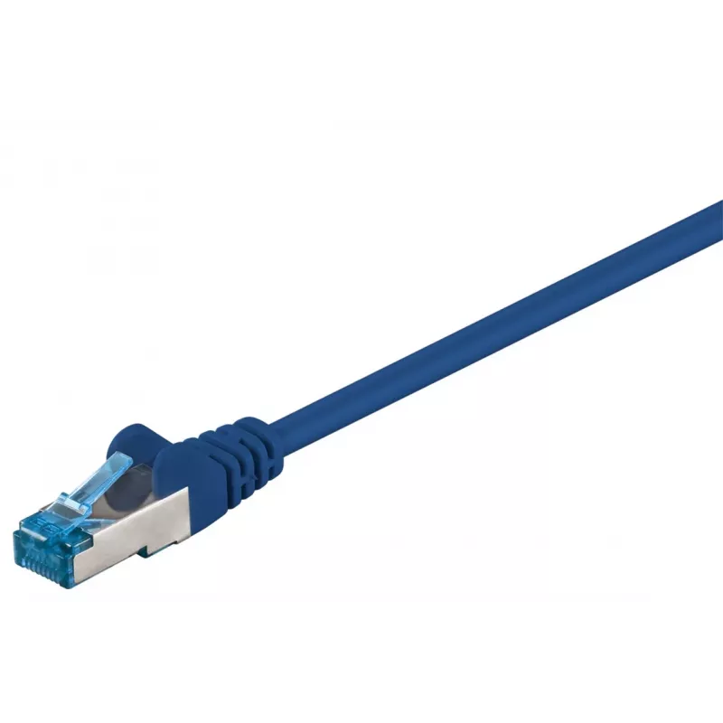 Wentronic 94131 Cable de red Cat6a S/FTP, conector RJ-45 macho a conector RJ-45 macho, contactos dorados, 10 Gbps, 500 MHz