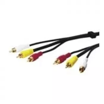 Wentronic AVK 201-500 5,0m Cable de audio/vídeo 3 x RCA macho a 3 x RCA macho negro 50140