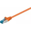 Wentronic 95605 cable de conexión CAT6a, RJ45 macho a macho, 1,5 m, naranja