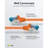 Wentronic 95605 cable de conexión CAT6a, RJ45 macho a macho, 1,5 m, naranja