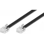 Wentronic Goobay Cable modular RJ12, 6P6C macho-macho, 15 m, negro 50324