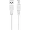 Wentronic 96186 Cable USB 2.0, conector USB-A macho a conector USB-B macho, 1,8 m, blanco