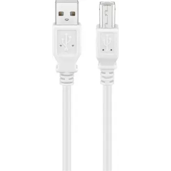 Wentronic 96186 Cable USB 2.0, conector USB-A macho a conector USB-B macho, 1,8 m, blanco