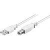 Wentronic 96186 Cable USB 2.0, conector USB-A macho a conector USB-B macho, 1,8 m, blanco