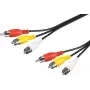 Wentronic AVK 354-300 3,0m Cable AV 3x RCA macho a 3x RCA macho - negro 50382