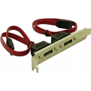 Delock Chapa de ranura interna 2x SATA a 2x eSATA externo (65116)