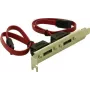 Delock Chapa de ranura interna 2x SATA a 2x eSATA externo (65116)