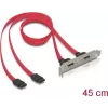 Delock Chapa de ranura interna 2x SATA a 2x eSATA externo (65116)