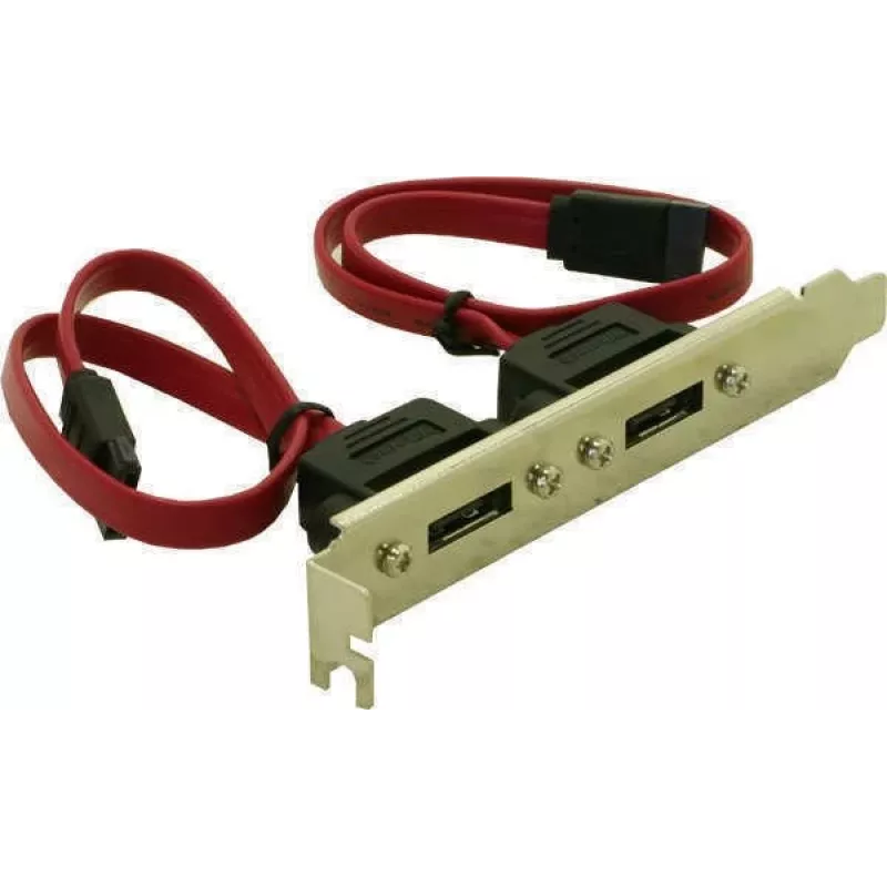 Delock Chapa de ranura interna 2x SATA a 2x eSATA externo (65116)