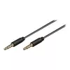 Wentronic Goobay Cable de conexión de jack 3,5 mm, negro, 2 m - conector de jack 3,5 mm (4 pines, estéreo) a conector de jack 3,5 mm (4 pines, estéreo) (63830)