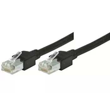 Tecline Cable de red S/UTP Cat5e, 0,3 m, conector RJ-45 macho a macho, negro 719003S
