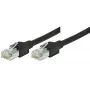 Tecline Cable de red S/UTP Cat5e, 0,3 m, conector RJ-45 macho a macho, negro 719003S