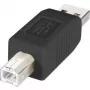 Renkforce adaptador USB 2.0 A conector macho a B conector macho, contactos dorados, negro