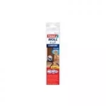 tesa Moll COMFORT cinta de sellado para puertas, marrón, 40 mm x 1 m, aluminio autoadhesivo