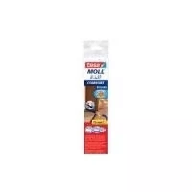 tesa Moll COMFORT cinta de sellado para puertas, marrón, 40 mm x 1 m, aluminio autoadhesivo