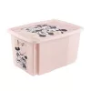 keeeper caja de almacenamiento Karolina Minnie, 45 litros, apilable y encajable con tapa, polipropileno, Nordic Pink, 1 ud. 1223958124700