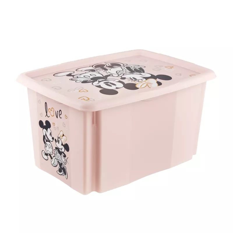 keeeper caja de almacenamiento Karolina Minnie, 45 litros, apilable y encajable con tapa, polipropileno, Nordic Pink, 1 ud. 1223958124700