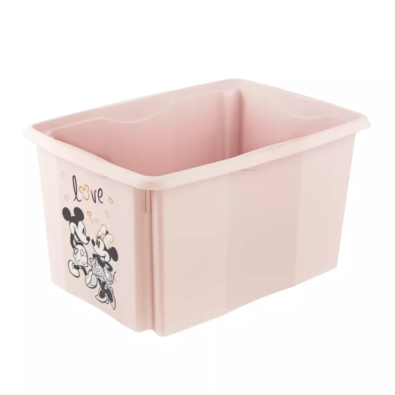 keeeper caja de almacenamiento Karolina Minnie, 45 litros, apilable y encajable con tapa, polipropileno, Nordic Pink, 1 ud. 1223958124700