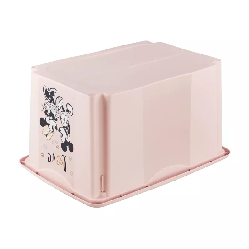 keeeper caja de almacenamiento Karolina Minnie, 45 litros, apilable y encajable con tapa, polipropileno, Nordic Pink, 1 ud. 1223958124700