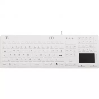 Renkforce iM-IKB110-WH teclado USB QWERTZ distribución alemana negro-blanco