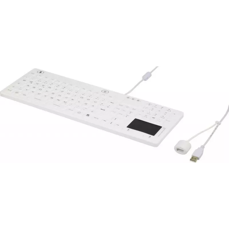 Renkforce iM-IKB110-WH teclado USB QWERTZ distribución alemana negro-blanco