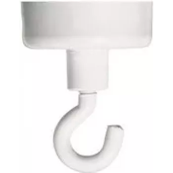 FRANKEN imán con gancho HM25, 4 kg de fuerza de sujeción, 25 mm de diámetro, blanco, 1 ud.