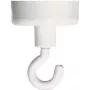 FRANKEN imán con gancho HM25, 4 kg de fuerza de sujeción, 25 mm de diámetro, blanco, 1 ud.