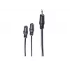 shiverpeaks BASIC-S cable adaptador de audio en Y, conector estéreo de 3,5mm a 2 conectores hembra estéreo de 3,5mm, 0,2m, negro BS30761