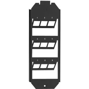 Rutenbeck KMK-GT 3 embellecedor modular con inserto para cajas de suelo, 9 puertos, negro RAL 9005 17000033