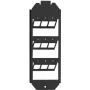 Rutenbeck KMK-GT 3 embellecedor modular con inserto para cajas de suelo, 9 puertos, negro RAL 9005 17000033