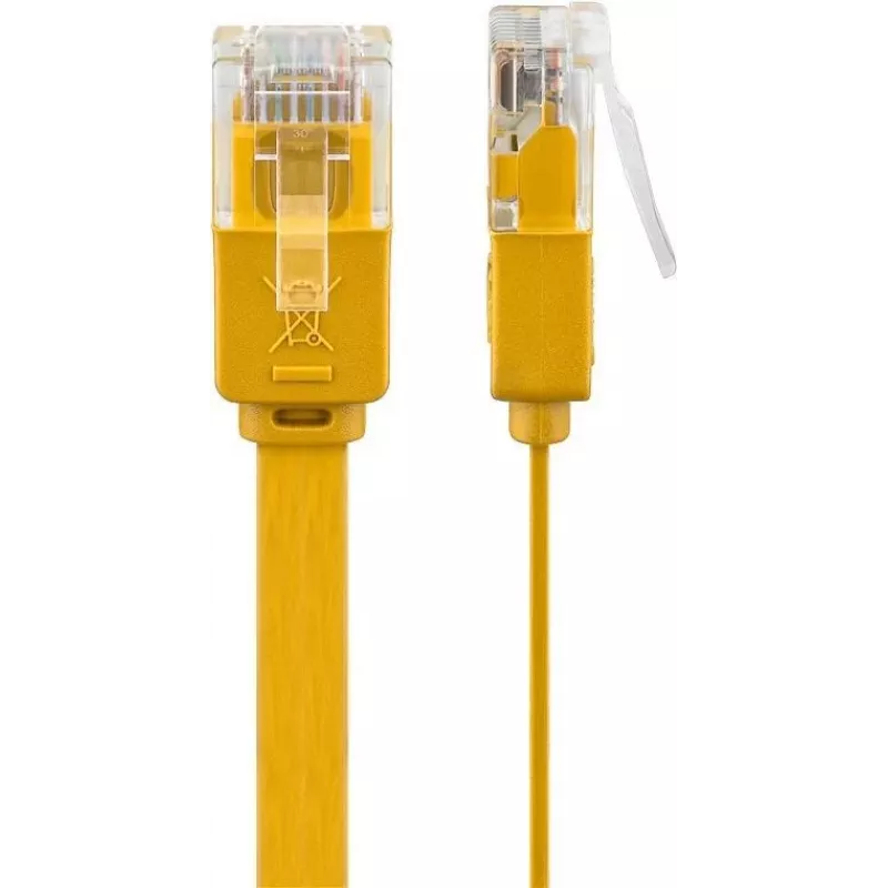 Wentronic cable de red RJ45 CAT6 0,5m, U/UTP, amarillo 96396
