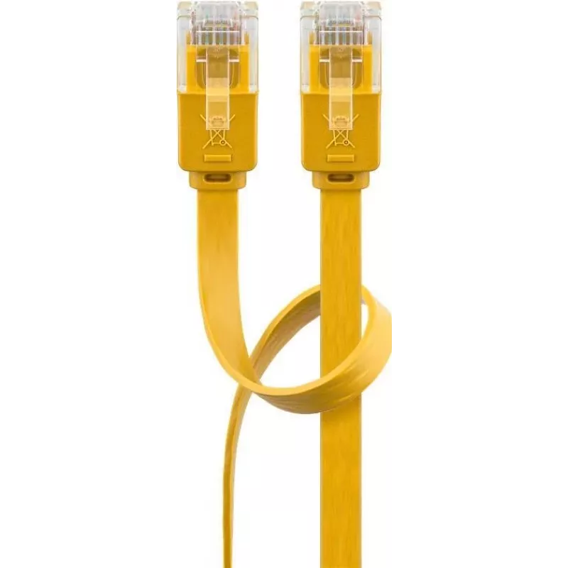 Wentronic cable de red RJ45 CAT6 0,5m, U/UTP, amarillo 96396