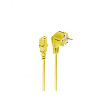 shiverpeaks BASIC-S cable de alimentación Schuko a IEC C13, 1,8 m, amarillo BS09-05182