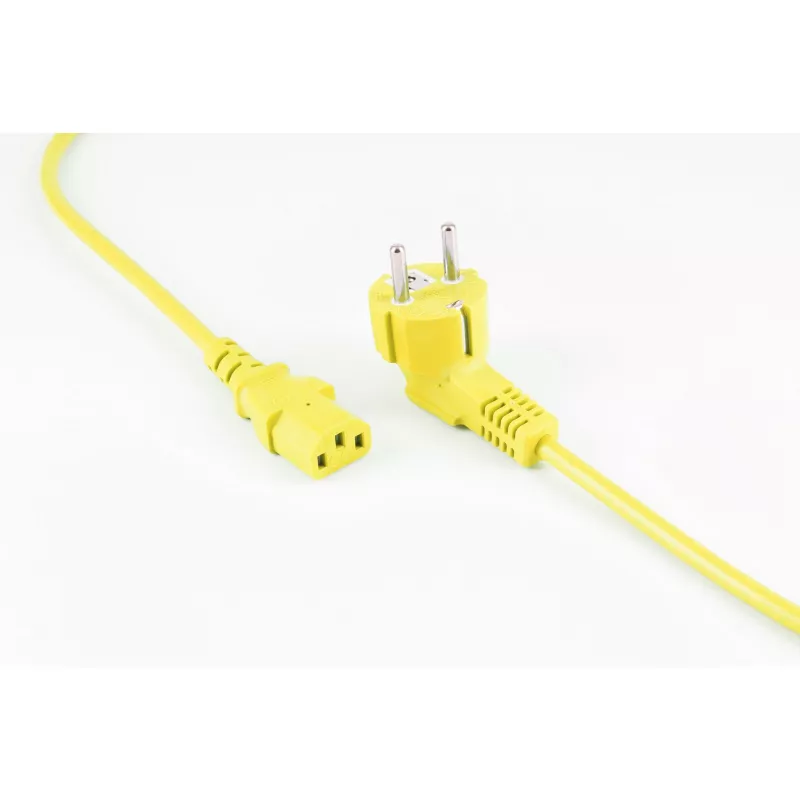shiverpeaks BASIC-S cable de alimentación Schuko a IEC C13, 1,8 m, amarillo BS09-05182