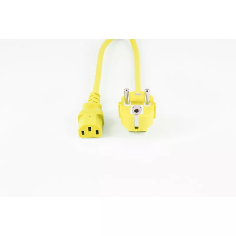 shiverpeaks BASIC-S cable de alimentación Schuko a IEC C13, 1,8 m, amarillo BS09-05182