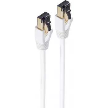 SHIVERPEAKS BASIC-S cable de red Cat.8 F/FTP, 5 m, blanco, RJ45 a RJ45, 40 Gbps, 2000 MHz, 568B BS08-41056