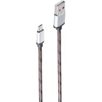 shiverpeaks BS14-50079 Cable USB 2.0, USB-A a Micro-USB B, 0,9 m, marrón