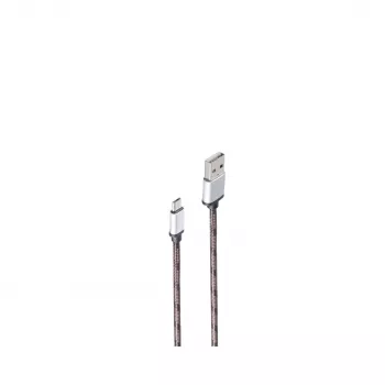 SHIVERPEAKS BS14-50082 Cable USB 2.0, USB-A a Micro-USB B, 2 m, marrón