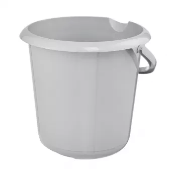 keeeper mika eco cubo de limpieza redondo, 10 litros, gris piedra, plástico 100% reciclado, asa ergonómica 1171015000000