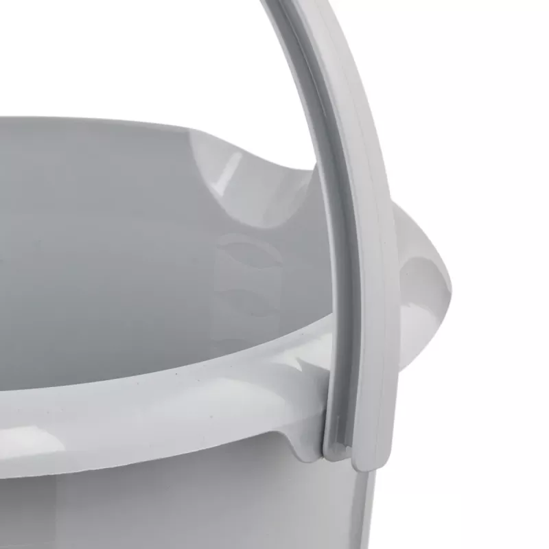 keeeper mika eco cubo de limpieza redondo, 10 litros, gris piedra, plástico 100% reciclado, asa ergonómica 1171015000000