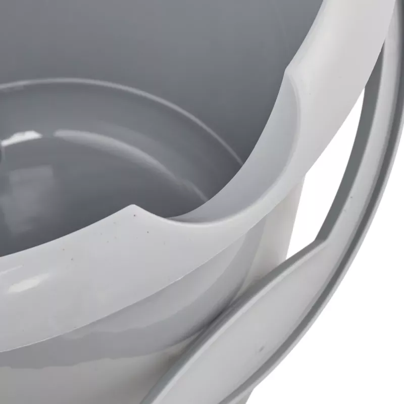 keeeper mika eco cubo de limpieza redondo, 10 litros, gris piedra, plástico 100% reciclado, asa ergonómica 1171015000000