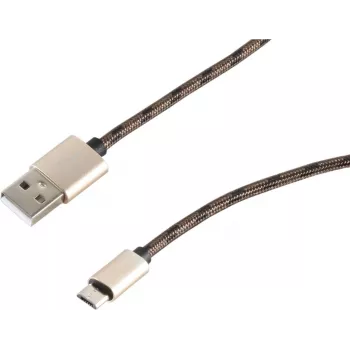 SHIVERPEAKS S-Conn Cable USB 2.0, USB-A a Micro-USB B, 0,9 m, marrón 14-50079