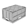 keeeper caja plegable profesional benno, 45 litros, Nordic Grey, caja de almacenamiento plegable con asas blandas, carga de 50 kg 1023713000000