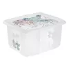 keeeper caja de almacenamiento karolina Stitch, 24 litros caja giratoria/apilable con tapa, PP, transparente, 1 ud. 1223700131900