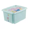 keeeper caja de almacenamiento karolina Peppa Pig, 24 litros caja giratoria/apilable con tapa, PP, aguamarina, 1 ud. 1223762433600
