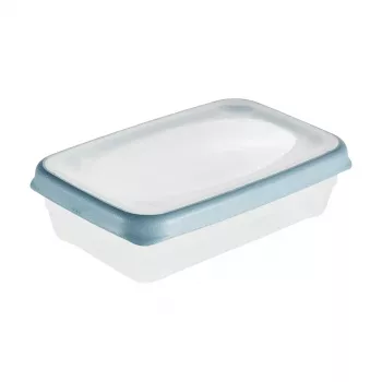 keeeper franco recipiente de almacenamiento para alimentos, 0,4 L, rectangular, borde azul 1079168000000