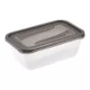 keeeper fredo fresh Set de recipientes para conservar alimentos, 2 x 3,3 L, rectangulares, transparentes con tapas grises 3068082700000